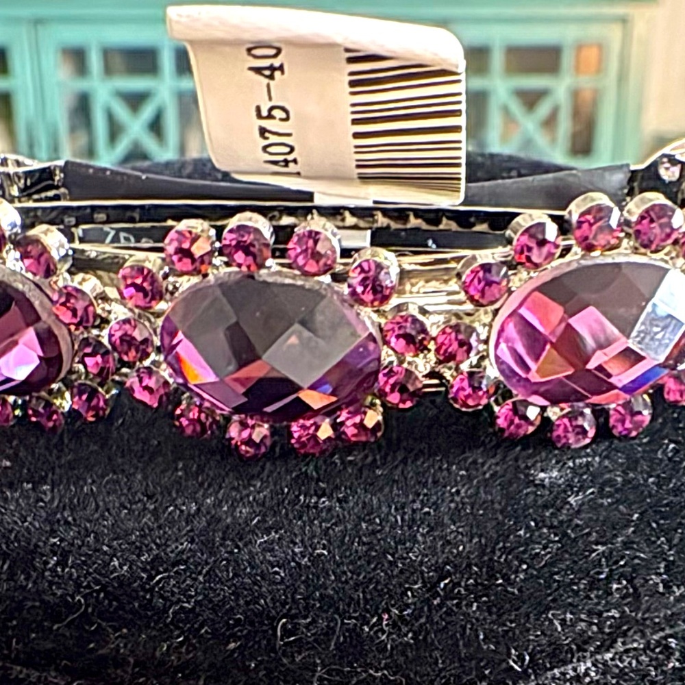 Purple Rhinestone Hair clip